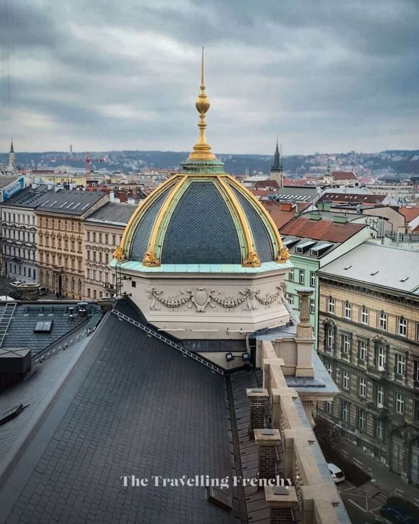 View from the National Museum’s Glass Walkway in Prague