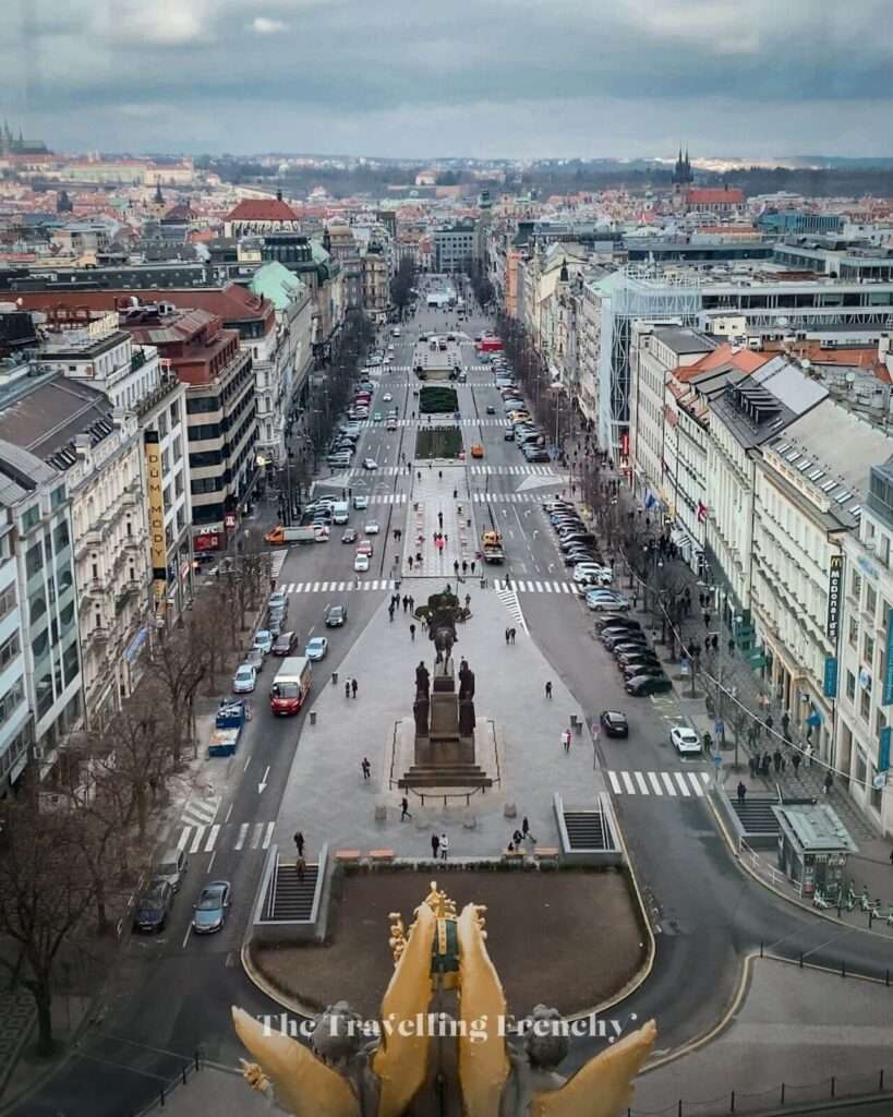 View from the National Museum’s Glass Walkway in Prague