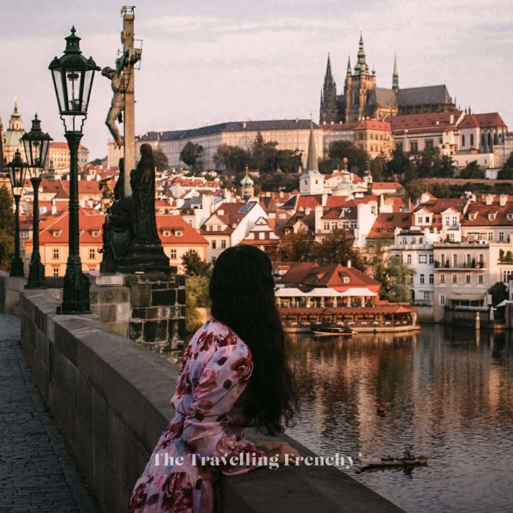Charles Bridge in Prague at sunset