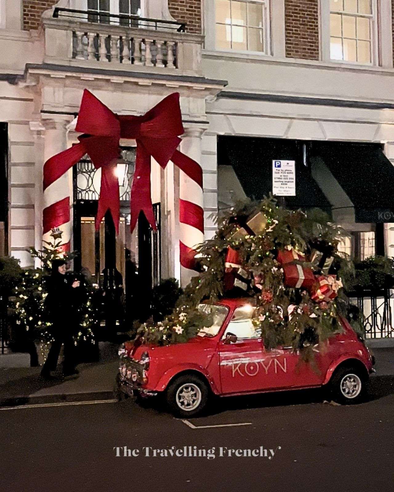 Koyn restaurant Christmas decorations London