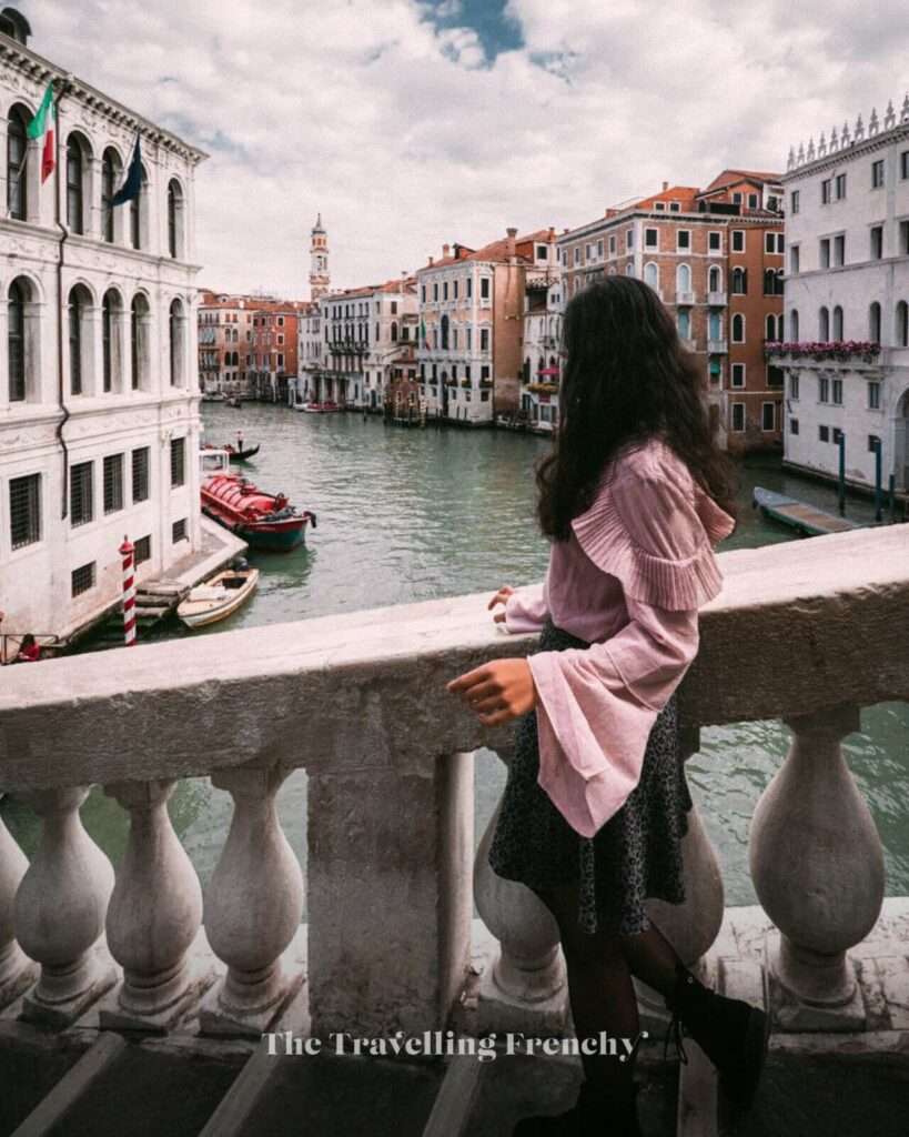 On top of the Rialto bridge in Venice
