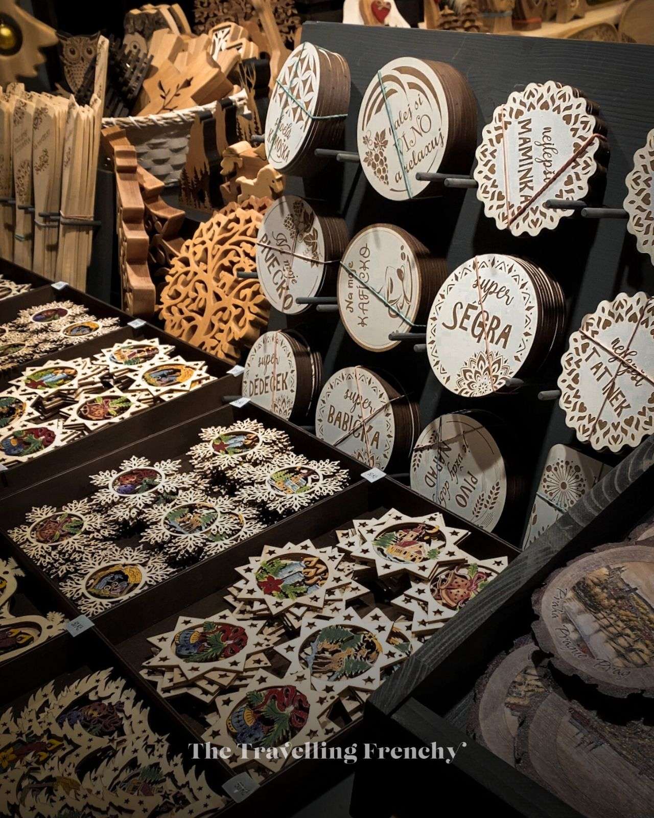 Prague wooden ornaments