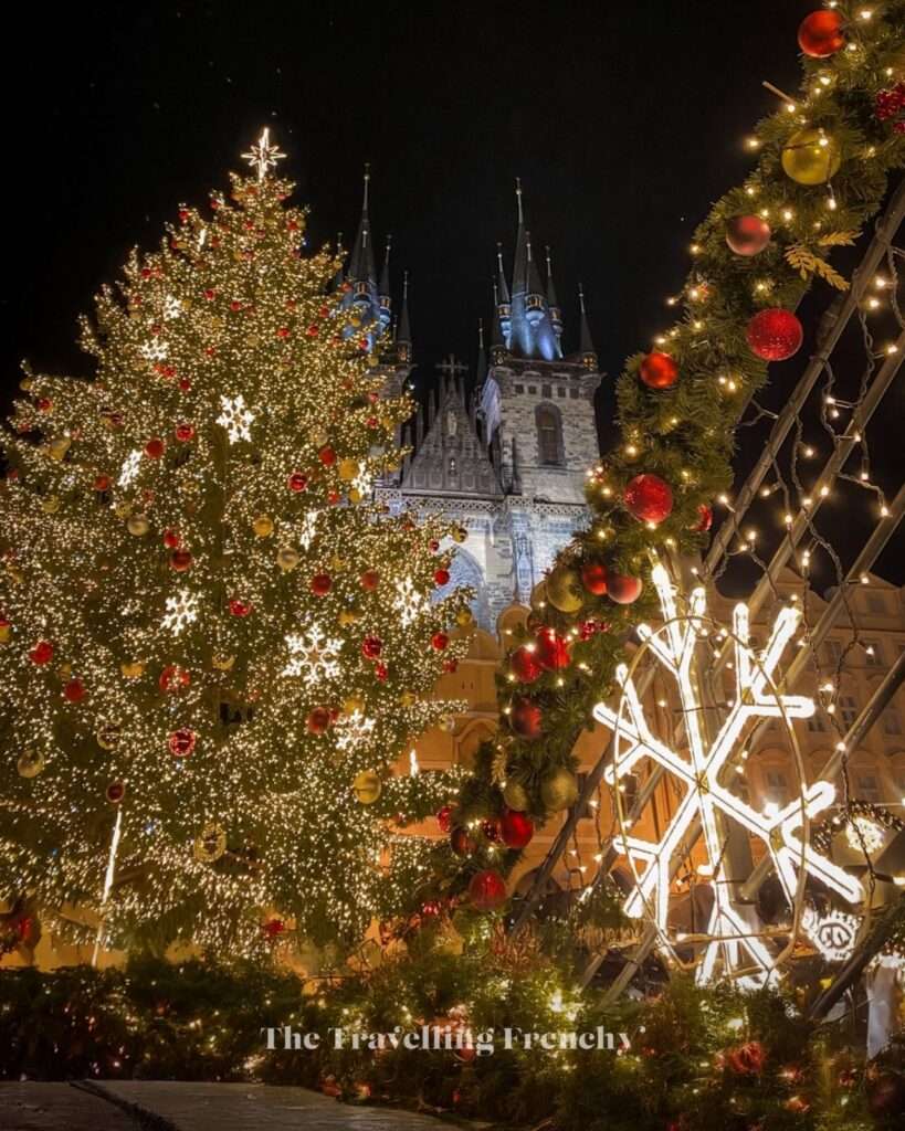 Prague's Old Town Square Christmas at night 2