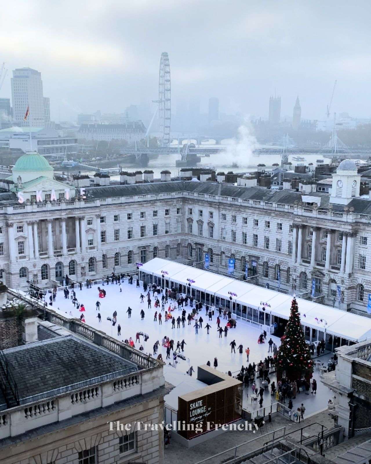 Somerset House ice rink London from above