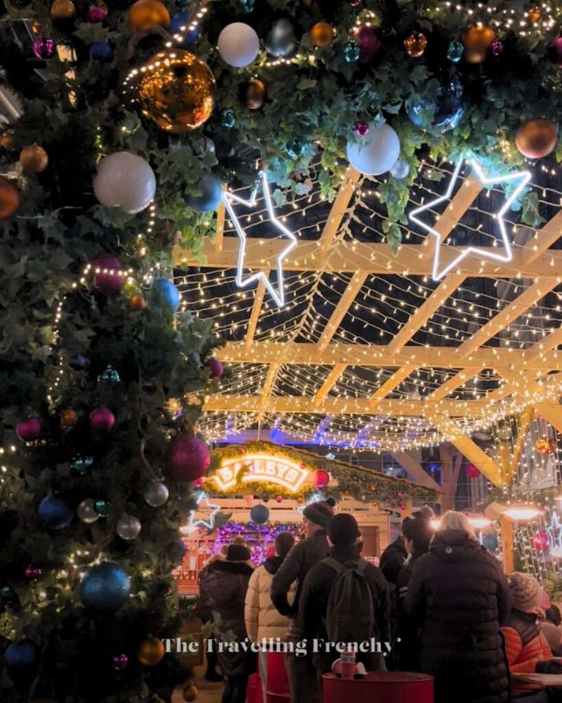 Winter by the river London Christmas market