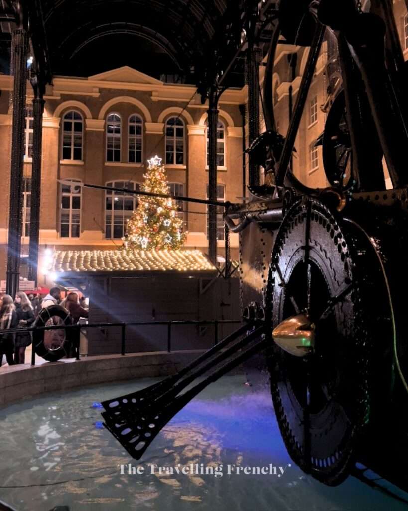 Winter by the river London Christmas market