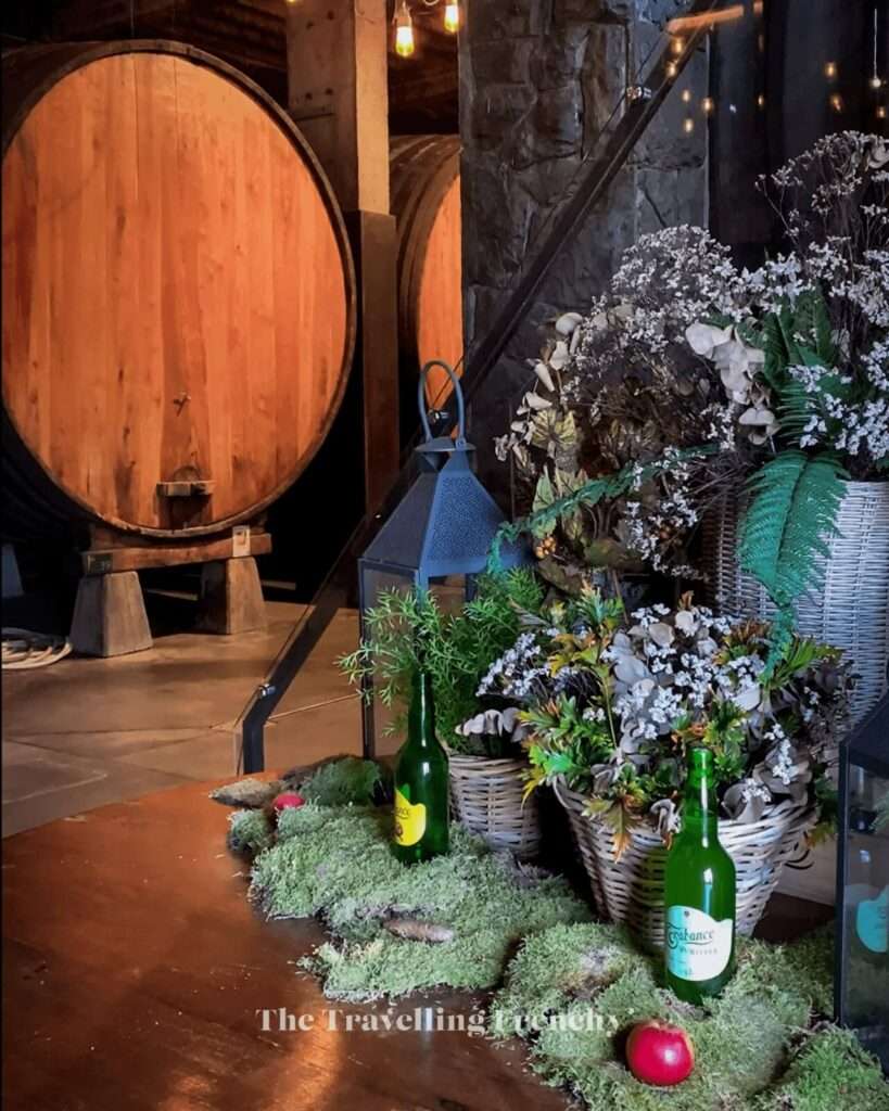 Casa Trabanco cider barrels in Gijon Spain