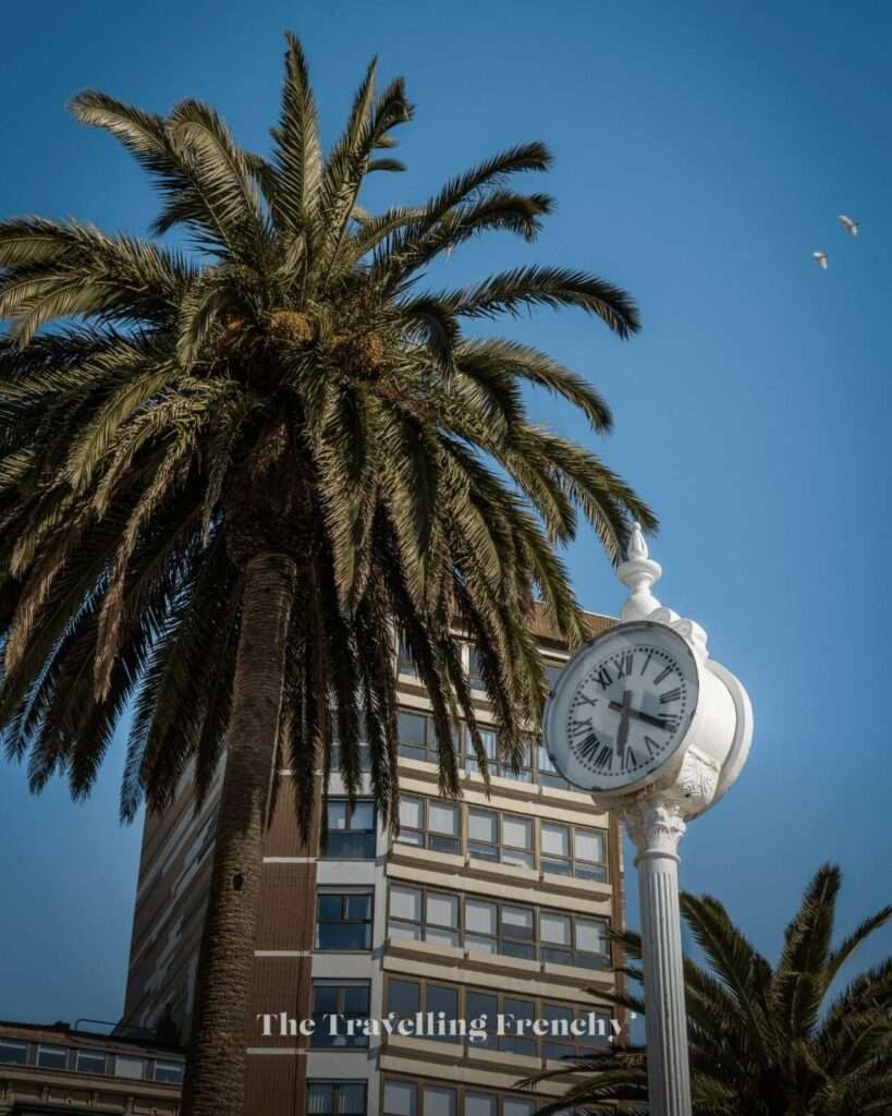 Clock in Cimavilla, Gijon, Spain