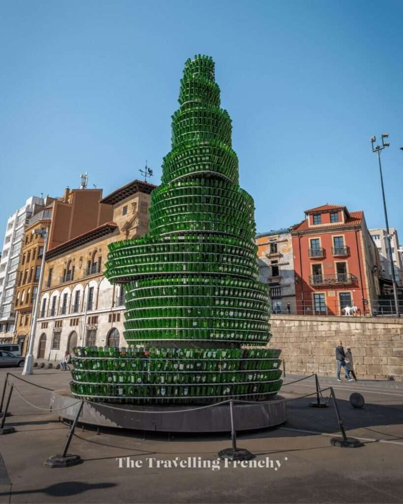 The Árbol de la Sidra or Cider Tree Statue in Gijon